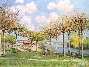 Alfred Sisley Die Seine bei Bougival oil